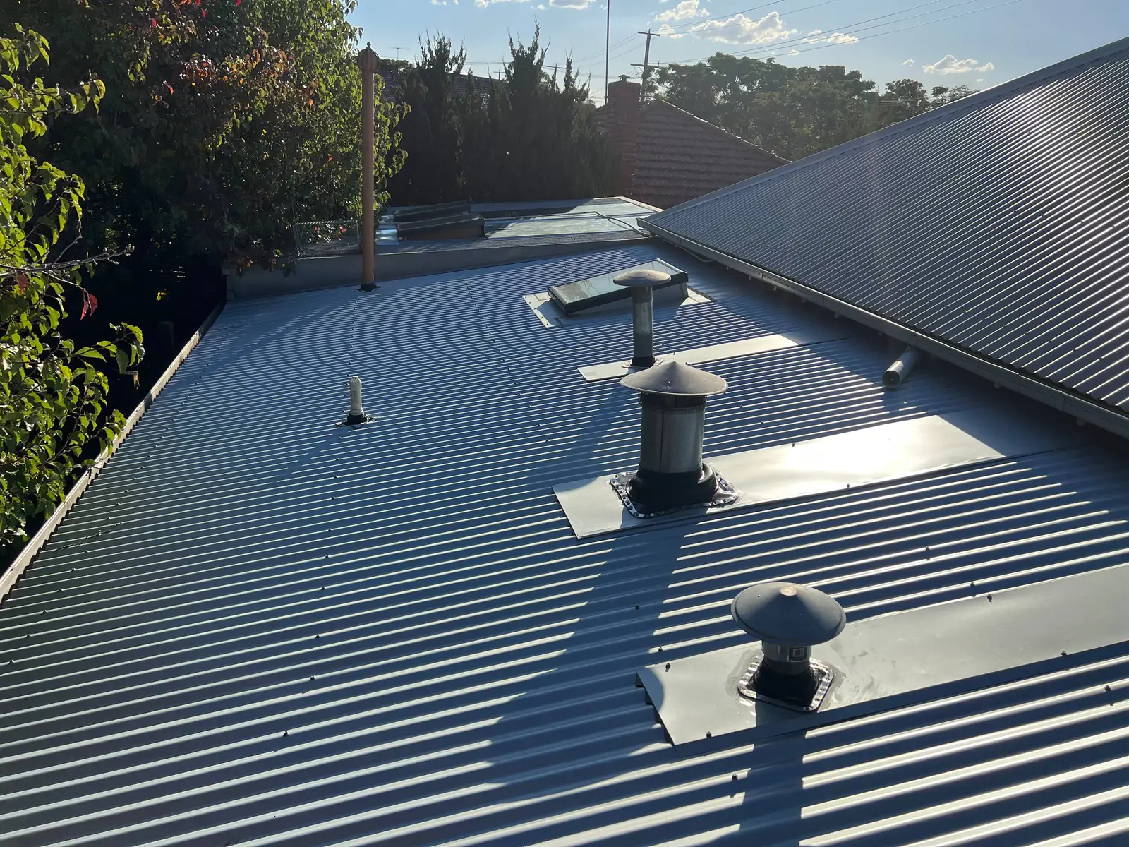 Colorbond metal roof after restoration and resealing, Melbourne — project 1