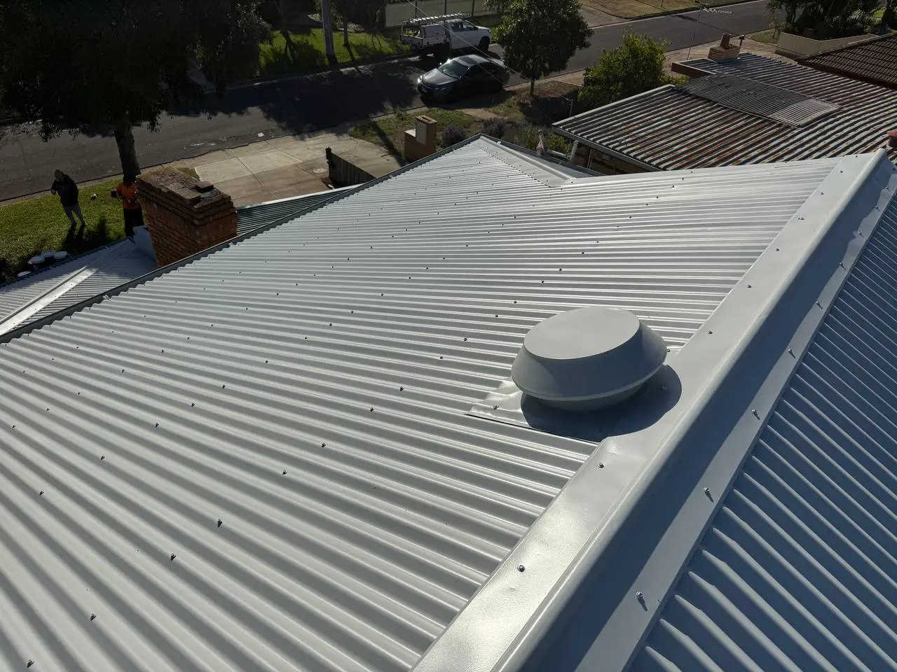 Colorbond metal roof after restoration and resealing, Melbourne — project 7