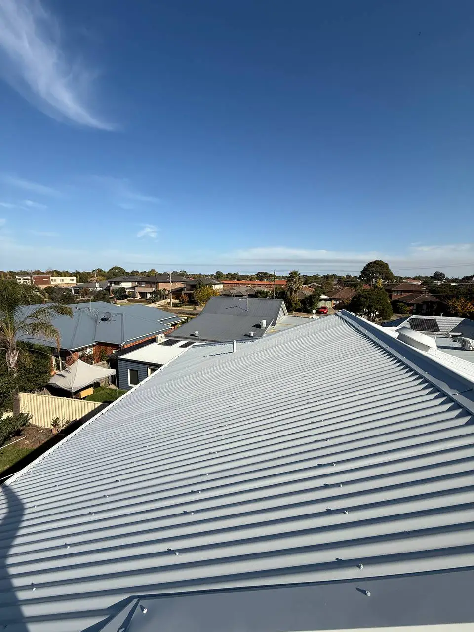 Colorbond metal roof after restoration and resealing, Melbourne — project 9