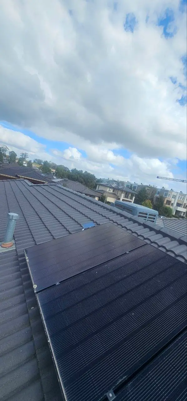 Concrete tile roof restored and resprayed in charcoal, Melbourne — project 5